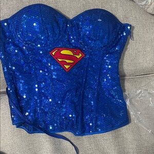 DC Comics Blue and Black Apparel Supergirl Corset